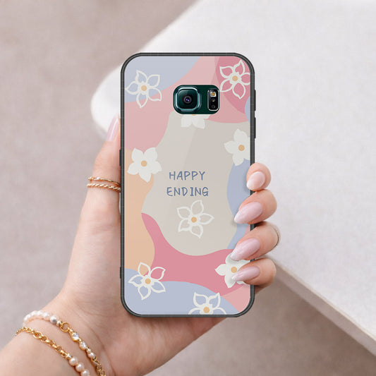 Samsung Galaxy S6 Edge Plus Cover - Happy Series - HQ Ultra Shine Premium Infinity Glass Soft Silicon Borders Case