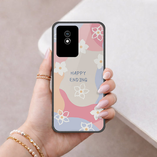 Vivo Y02t Cover - Happy Series - HQ Ultra Shine Premium Infinity Glass Soft Silicon Borders Case