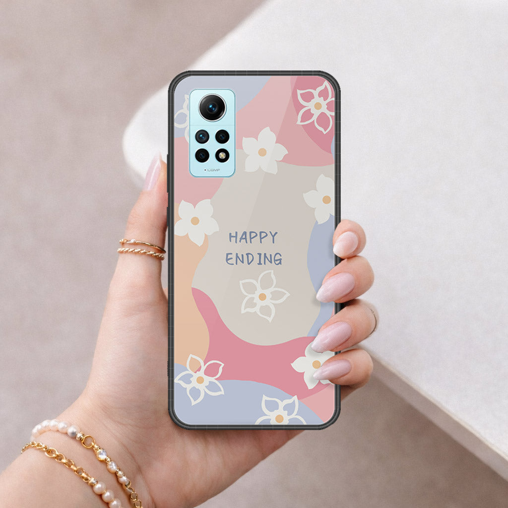 Xiaomi Redmi Note 12 Pro 4G Cover - Happy Series - HQ Ultra Shine Premium Infinity Glass Soft Silicon Borders Case