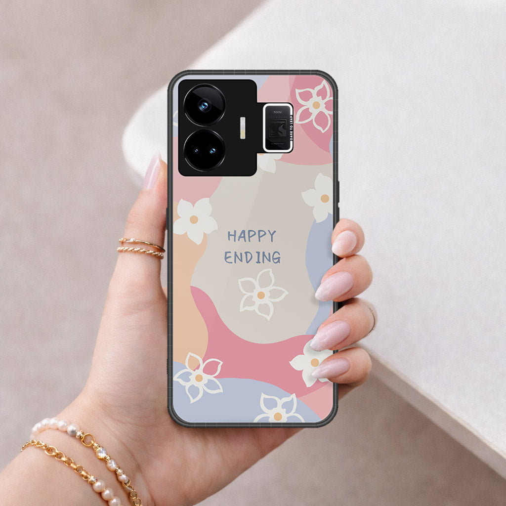 Realme GT Neo 5 Cover - Happy Series - HQ Ultra Shine Premium Infinity Glass Soft Silicon Borders Case