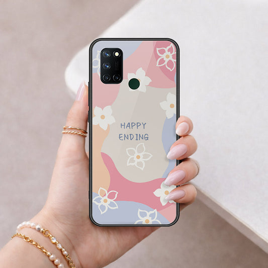 Realme C17 Cover - Happy Series - HQ Ultra Shine Premium Infinity Glass Soft Silicon Borders Case