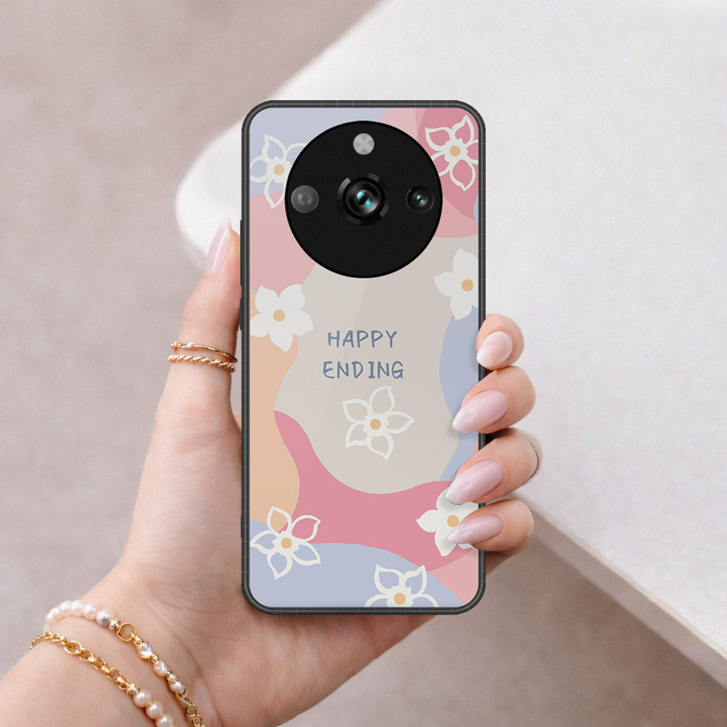 Realme 11 Pro Cover - Happy Series - HQ Ultra Shine Premium Infinity Glass Soft Silicon Borders Case