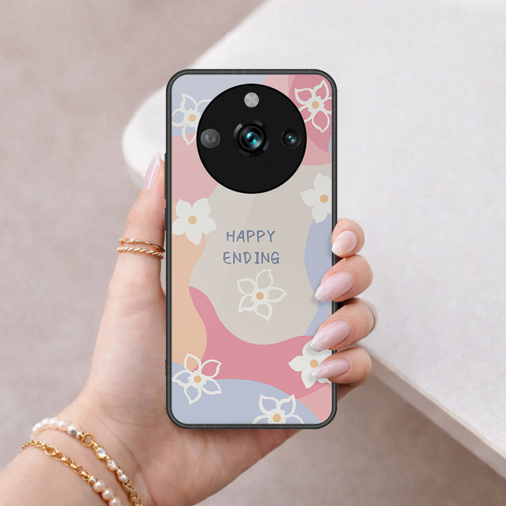 Realme 11 Pro Plus Cover - Happy Series - HQ Ultra Shine Premium Infinity Glass Soft Silicon Borders Case