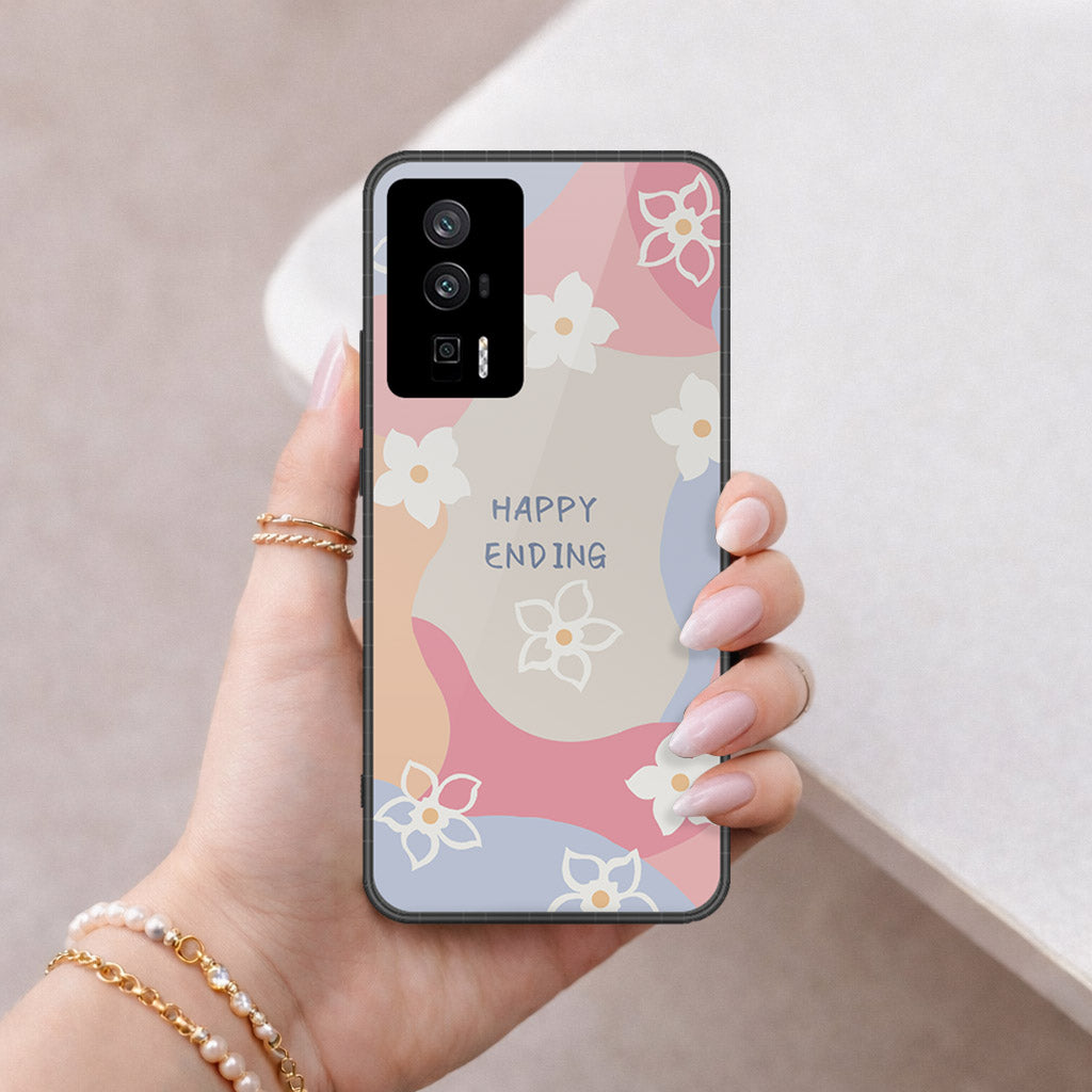 Xiaomi Redmi K60 Pro Cover - Happy Series - HQ Ultra Shine Premium Infinity Glass Soft Silicon Borders Case