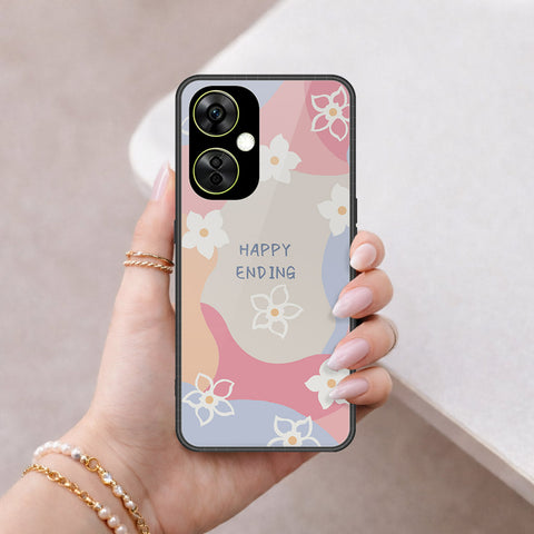 Oppo K11 Cover - Happy Series - HQ Ultra Shine Premium Infinity Glass Soft Silicon Borders Case
