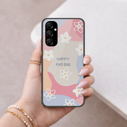 Samsung Galaxy A05s Cover - Happy Series - HQ Ultra Shine Premium Infinity Glass Soft Silicon Borders Case