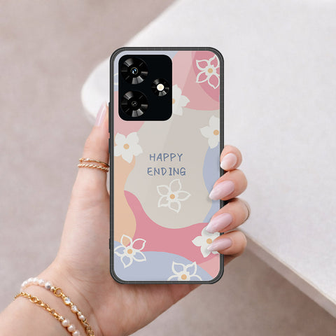 Infinix Hot 30 Cover - Happy Series - HQ Ultra Shine Premium Infinity Glass Soft Silicon Borders Case