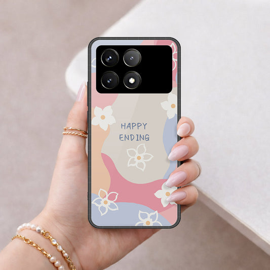 Xiaomi Poco F6 Pro Cover - Happy Series - HQ Ultra Shine Premium Infinity Glass Soft Silicon Borders Case