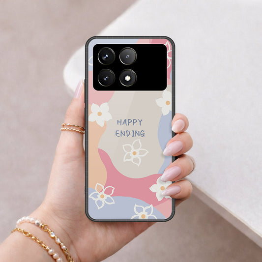 Xiaomi Poco X6 Pro Cover - Happy Series - HQ Ultra Shine Premium Infinity Glass Soft Silicon Borders Case