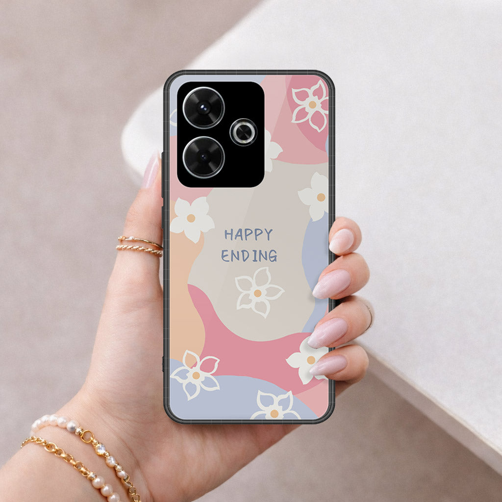 Xiaomi Poco M6 4G Cover - Happy Series - HQ Ultra Shine Premium Infinity Glass Soft Silicon Borders Case