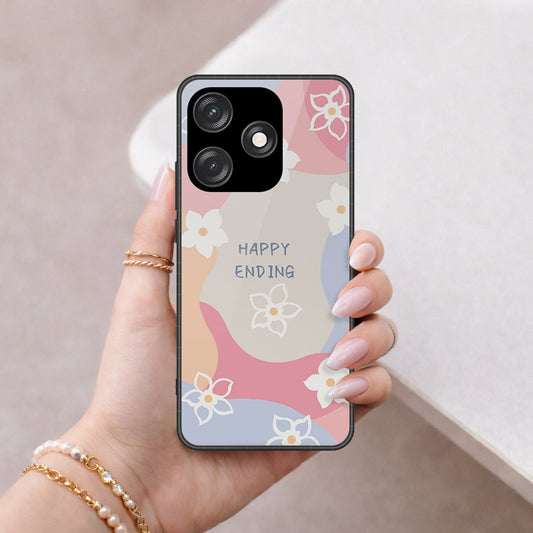 Tecno Spark 10C Cover - Happy Series - HQ Ultra Shine Premium Infinity Glass Soft Silicon Borders Case