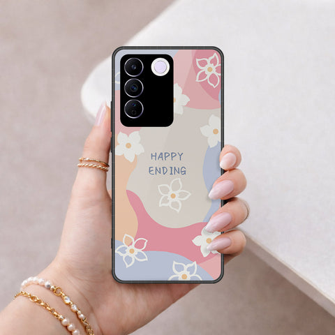 Vivo S16e Cover - Happy Series - HQ Ultra Shine Premium Infinity Glass Soft Silicon Borders Case