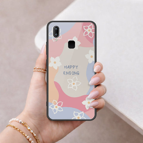 Vivo V9 Youth Cover - Happy Series - HQ Ultra Shine Premium Infinity Glass Soft Silicon Borders Case