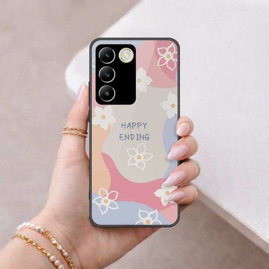Vivo Y100 4G Cover - Happy Series - HQ Ultra Shine Premium Infinity Glass Soft Silicon Borders Case