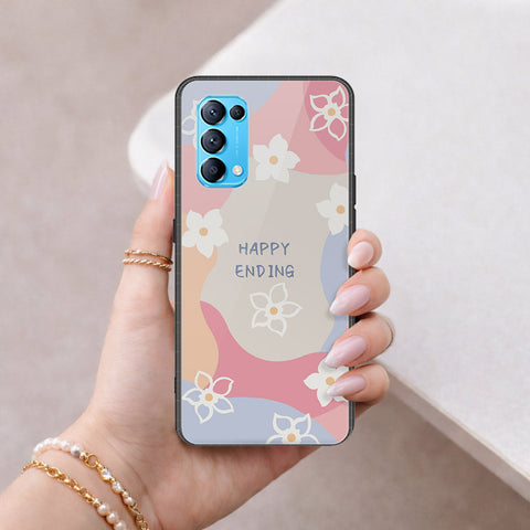 Oppo Reno 5 5G Cover - Happy Series - HQ Ultra Shine Premium Infinity Glass Soft Silicon Borders Case
