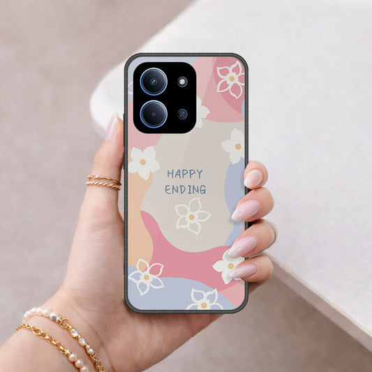 Xiaomi Poco C85 4G - Happy Series - HQ Ultra Shine Premium Infinity Glass Soft Silicon Borders Case