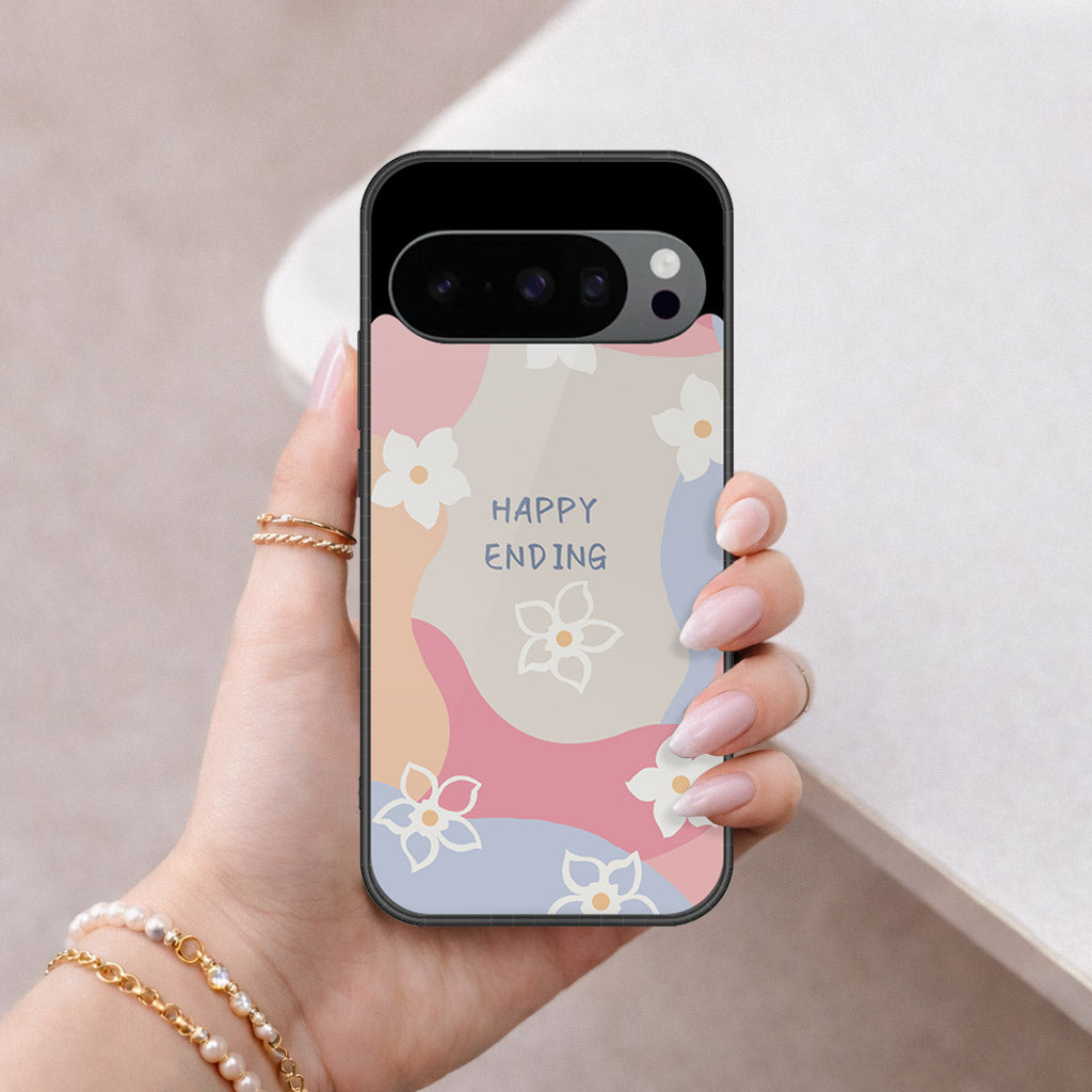 Google Pixel 10 Pro Cover - Happy Series - HQ Ultra Shine Premium Infinity Glass Soft Silicon Borders Case