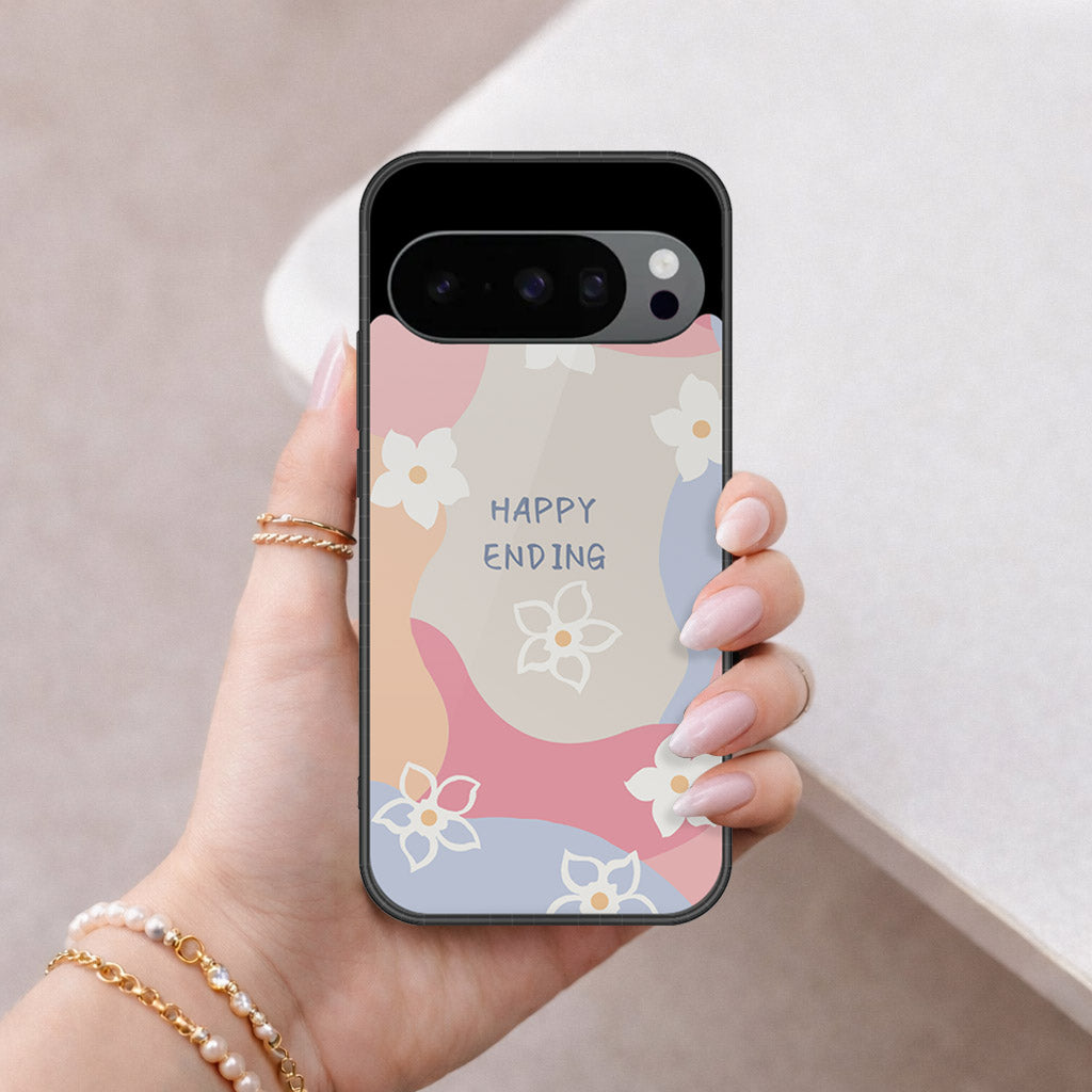 Google Pixel 10 Pro XL Cover - Happy Series - HQ Ultra Shine Premium Infinity Glass Soft Silicon Borders Case