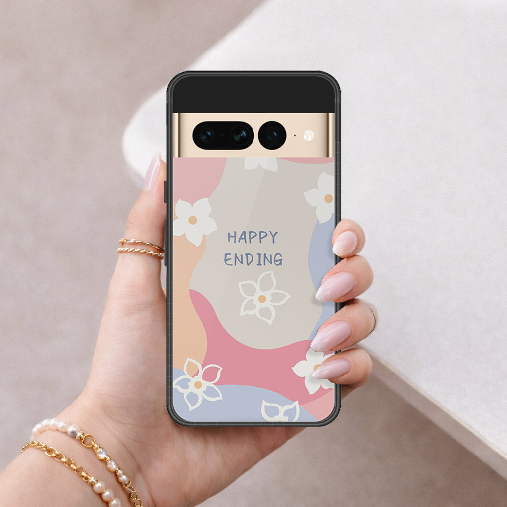 Google Pixel 7 Pro Cover - Happy Series - HQ Ultra Shine Premium Infinity Glass Soft Silicon Borders Case