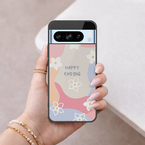 Google Pixel 8 Pro Cover - Happy Series - HQ Ultra Shine Premium Infinity Glass Soft Silicon Borders Case