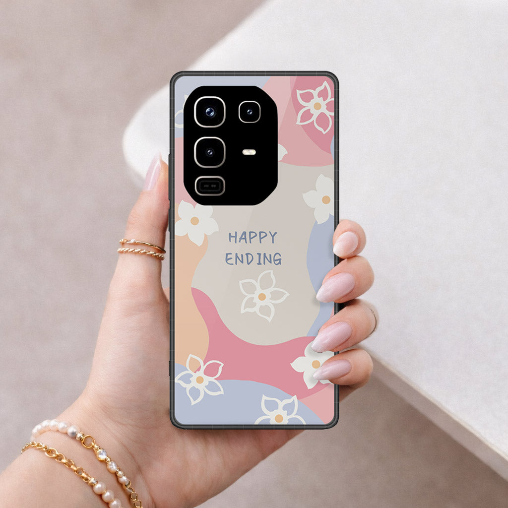 Infinix Note 50 4G Cover - Happy Series - HQ Ultra Shine Premium Infinity Glass Soft Silicon Borders Case