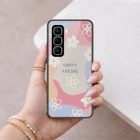 Infinix Hot 60 Pro Cover - Happy Series - HQ Ultra Shine Premium Infinity Glass Soft Silicon Borders Case