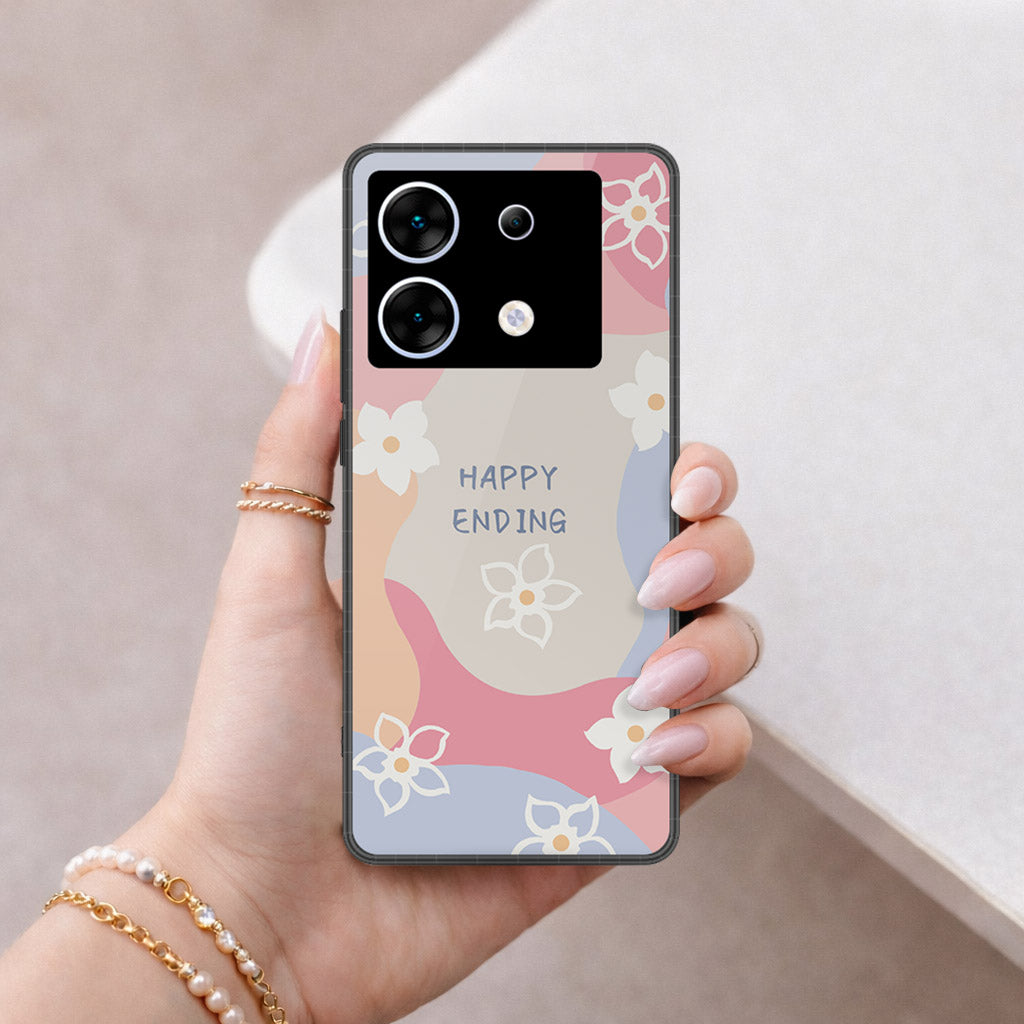 Infinix Zero 30 5G Cover - Happy Series - HQ Ultra Shine Premium Infinity Glass Soft Silicon Borders Case