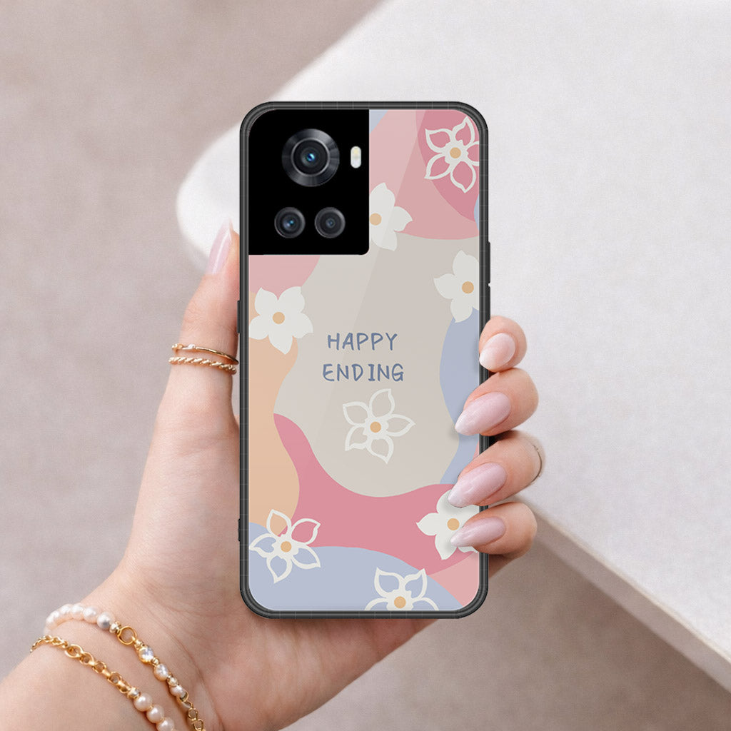 OnePlus 3T Cover - Happy Series - HQ Ultra Shine Premium Infinity Glass Soft Silicon Borders Case