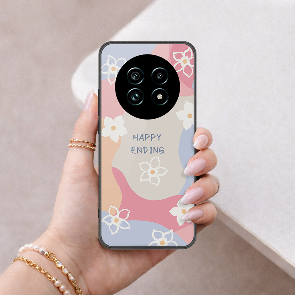 Realme 13 Plus 5G Cover - Happy Series - HQ Ultra Shine Premium Infinity Glass Soft Silicon Borders Case