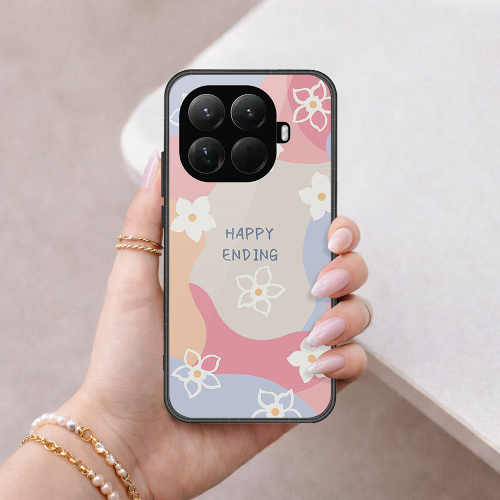 Xiaomi 15t Pro - Happy Series - HQ Ultra Shine Premium Infinity Glass Soft Silicon Borders Case