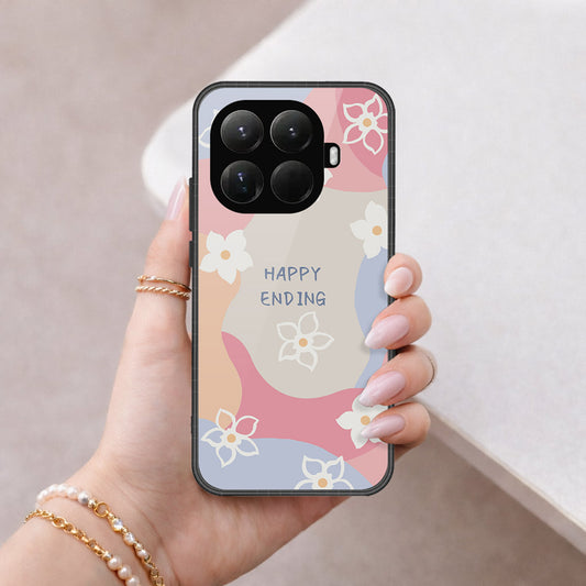 Xiaomi 15t Pro - Happy Series - HQ Ultra Shine Premium Infinity Glass Soft Silicon Borders Case
