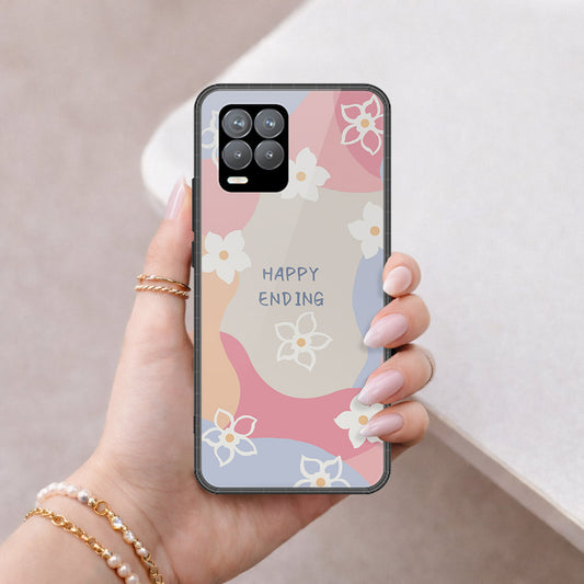 Realme 8 Pro Cover - Happy Series - HQ Ultra Shine Premium Infinity Glass Soft Silicon Borders Case