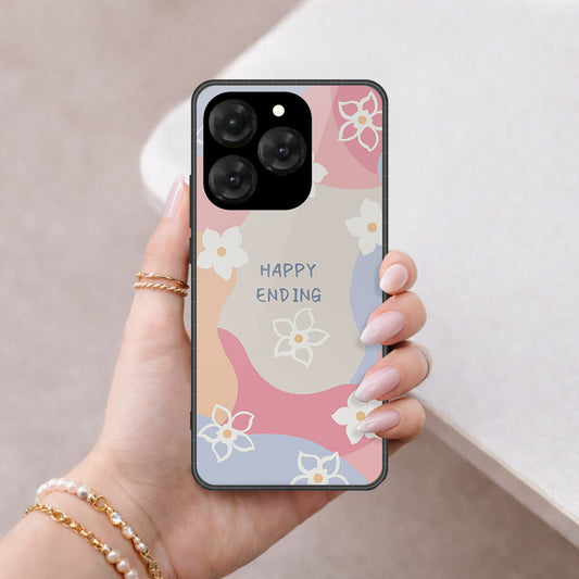 Realme 15T Cover - Happy Series - HQ Ultra Shine Premium Infinity Glass Soft Silicon Borders Case