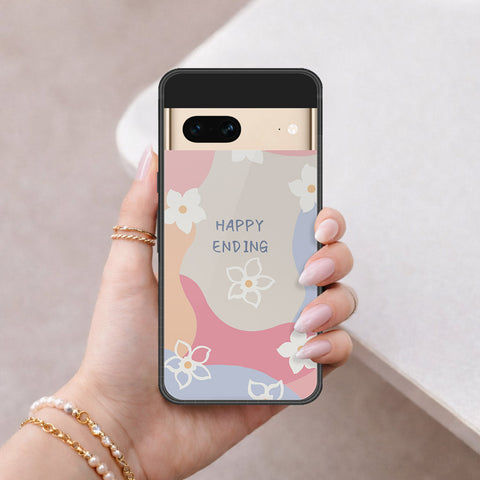 Google Pixel 7 Cover - Happy Series - HQ Ultra Shine Premium Infinity Glass Soft Silicon Borders Case
