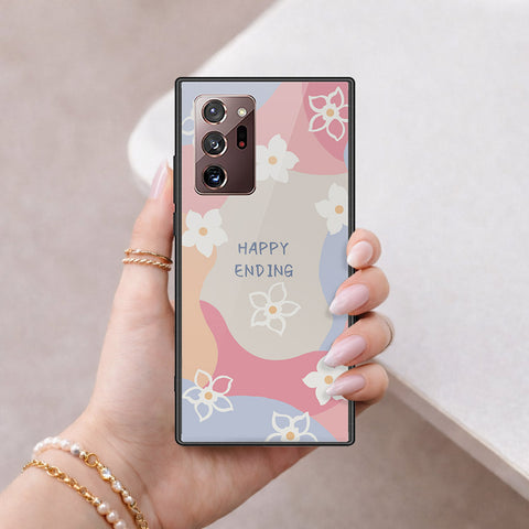 Samsung Galaxy Note 20 Ultra Cover - Happy Series - HQ Ultra Shine Premium Infinity Glass Soft Silicon Borders Case