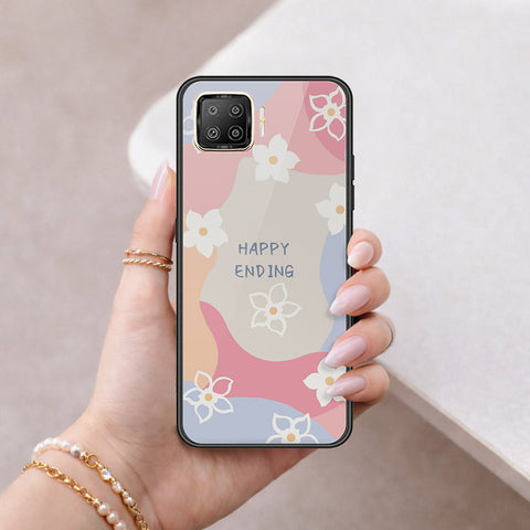 Oppo A73 Cover - Happy Series - HQ Ultra Shine Premium Infinity Glass Soft Silicon Borders Case