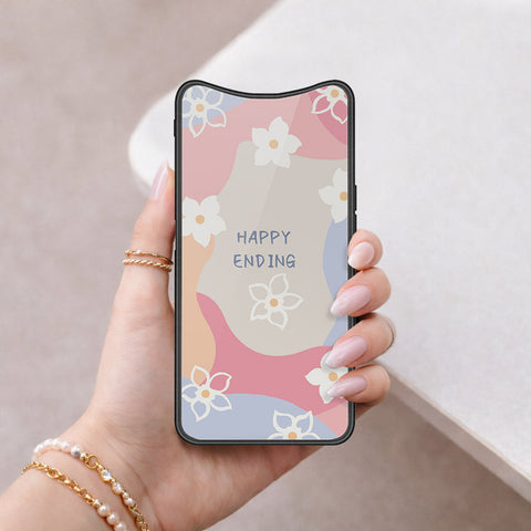 Oppo Find X Cover - Happy Series - HQ Ultra Shine Premium Infinity Glass Soft Silicon Borders Case