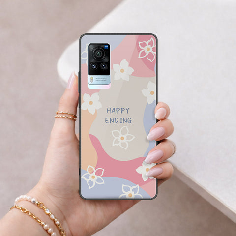 Vivo X60 Pro Cover - Happy Series - HQ Ultra Shine Premium Infinity Glass Soft Silicon Borders Case