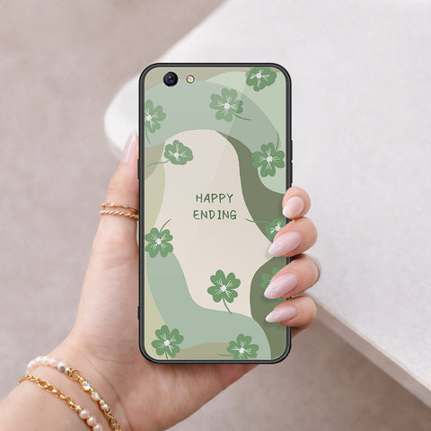 Oppo F3 Plus Cover - Happy Series - HQ Ultra Shine Premium Infinity Glass Soft Silicon Borders Case