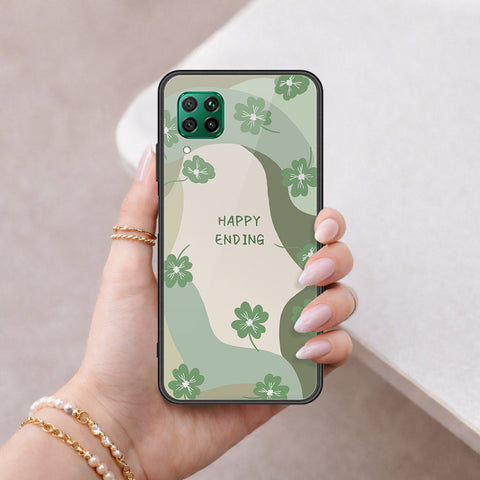 Huawei Nova 7i Cover - Happy Series - HQ Ultra Shine Premium Infinity Glass Soft Silicon Borders Case