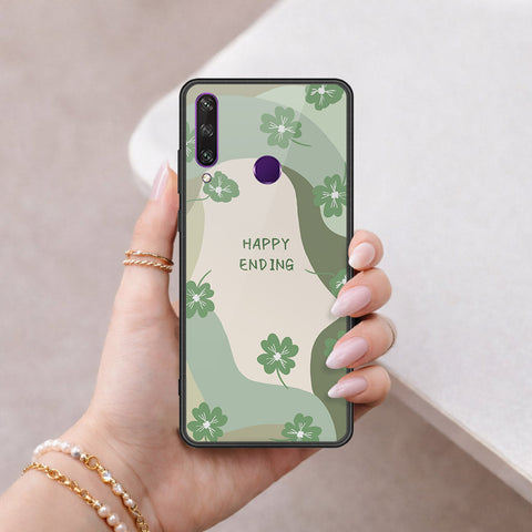 Huawei Y6p Cover - Happy Series - HQ Ultra Shine Premium Infinity Glass Soft Silicon Borders Case