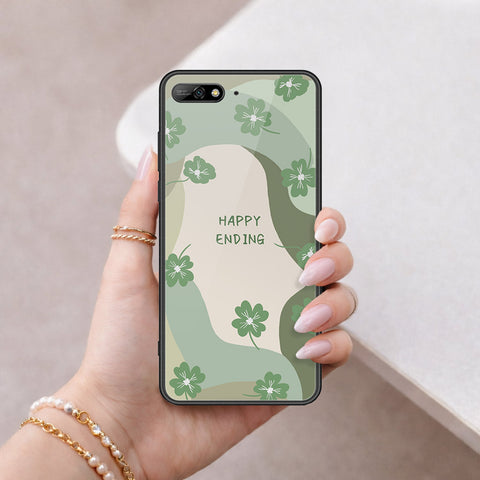 Huawei Y6 Prime 2018 Cover - Happy Series - HQ Ultra Shine Premium Infinity Glass Soft Silicon Borders Case