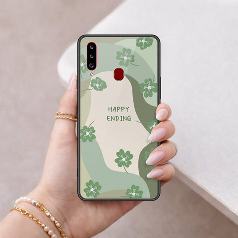 Samsung Galaxy A20s Cover - Happy Series - HQ Ultra Shine Premium Infinity Glass Soft Silicon Borders Case