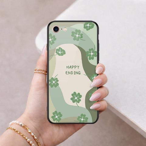 iPhone SE 2022 - Happy Series - HQ Ultra Shine Premium Infinity Glass Soft Silicon Borders Case