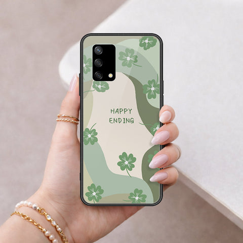 Oppo Reno 6 Lite Cover - Happy Series - HQ Ultra Shine Premium Infinity Glass Soft Silicon Borders Case