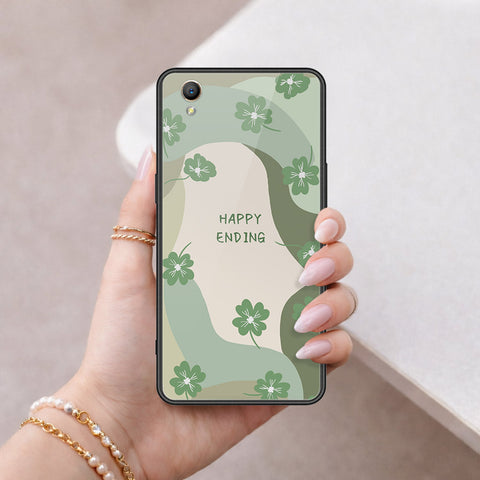 Oppo A37 Cover - Happy Series - HQ Ultra Shine Premium Infinity Glass Soft Silicon Borders Case