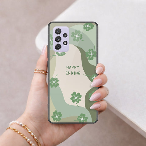 Samsung Galaxy A72 Cover - Happy Series - HQ Ultra Shine Premium Infinity Glass Soft Silicon Borders Case