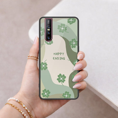 Vivo V15 Pro Cover - Happy Series - HQ Ultra Shine Premium Infinity Glass Soft Silicon Borders Case