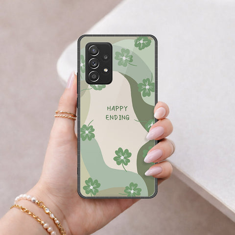 Samsung Galaxy A52s Cover - Happy Series - HQ Ultra Shine Premium Infinity Glass Soft Silicon Borders Case