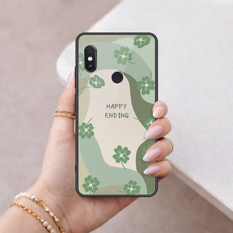Xiaomi Redmi Note 5 Pro Cover - Happy Series - HQ Ultra Shine Premium Infinity Glass Soft Silicon Borders Case